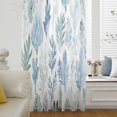 thumbnail image 6 of Blue Green Botanical Sheer Curtains 84 Inches Long, Retro Summer Watercolor Leaf Plant Light Filering Curtains, Breathable Simi Curtain Privacy Drapes for Living Room Bedroom Window Treatment, 6 of 9