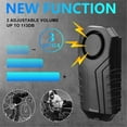 thumbnail image 2 of Wireless Vibration-Activated Anti-Theft Alarm with Remote Control - 113dB Ultra Loud, 7-Level Sensitivity, IP55 Waterproof, SOS Function, Vehicle Finder & 3 Ringtones - Ideal for Bikes, E-Bikes,, 2 of 7