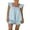 Blue, variant on Women Summer 2 Piece Pajamas Sets Ruffled Sleeveless Cami Crop Top Tank Shorts Sets Loungewear Sleepwear 2 Piece PJs