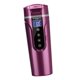 thumbnail image 3 of Taza calefactora para coche de 450ml, hervidor eléctrico de viaje de 24V/12V, taza para té y café de acero inoxidable 304, taza calefactora para té Violetas oscuras, 3 of 8