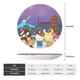 thumbnail image 4 of Lsque Sanrio Pattern Ceramic Decorative Plate Decorative Plates with Display Stand Personalized Porcelain Plate Ceramic Ornaments for Wall Hanging Decoration-8in, 4 of 6