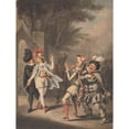 thumbnail image 2 of Henry William Bunbury 15x18 Black Ornate Wood Framed Double Matted Museum Art Print Titled - The Duel; ‘Twelfth Night,’ Act IIi, Scene IV (ca. 1790), 2 of 5