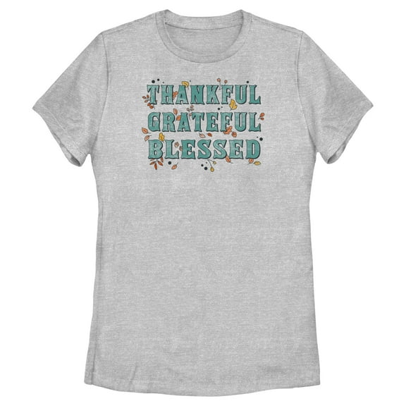 Women's Lost Gods Thankful Grateful Blessed  Graphic T-Shirt