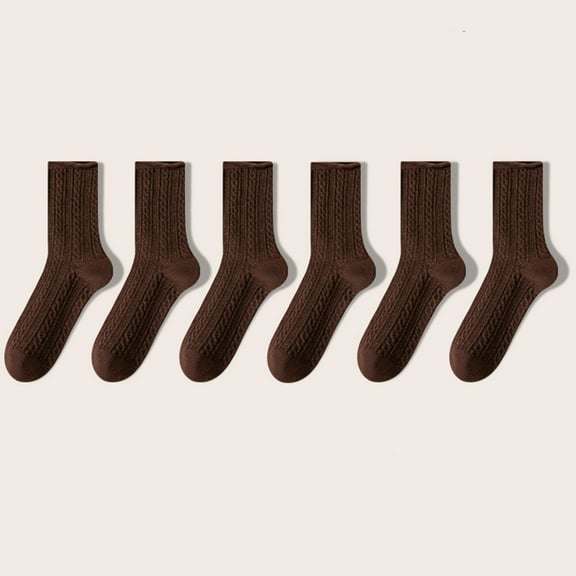 Socks for Women Ankle Athletic New Women's Long Socks Comfortable Fashion Trend All-Match Socks Style B-130 Brown One Size