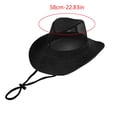 thumbnail image 3 of Dmlomu Mesh Cowboy Hat for Men, Breathable Mesh Wide Brim Sun Hat with Chin Strap, Summer Hat for Bike Riding Fishing Hiking Gardening Men Women, 3 of 7