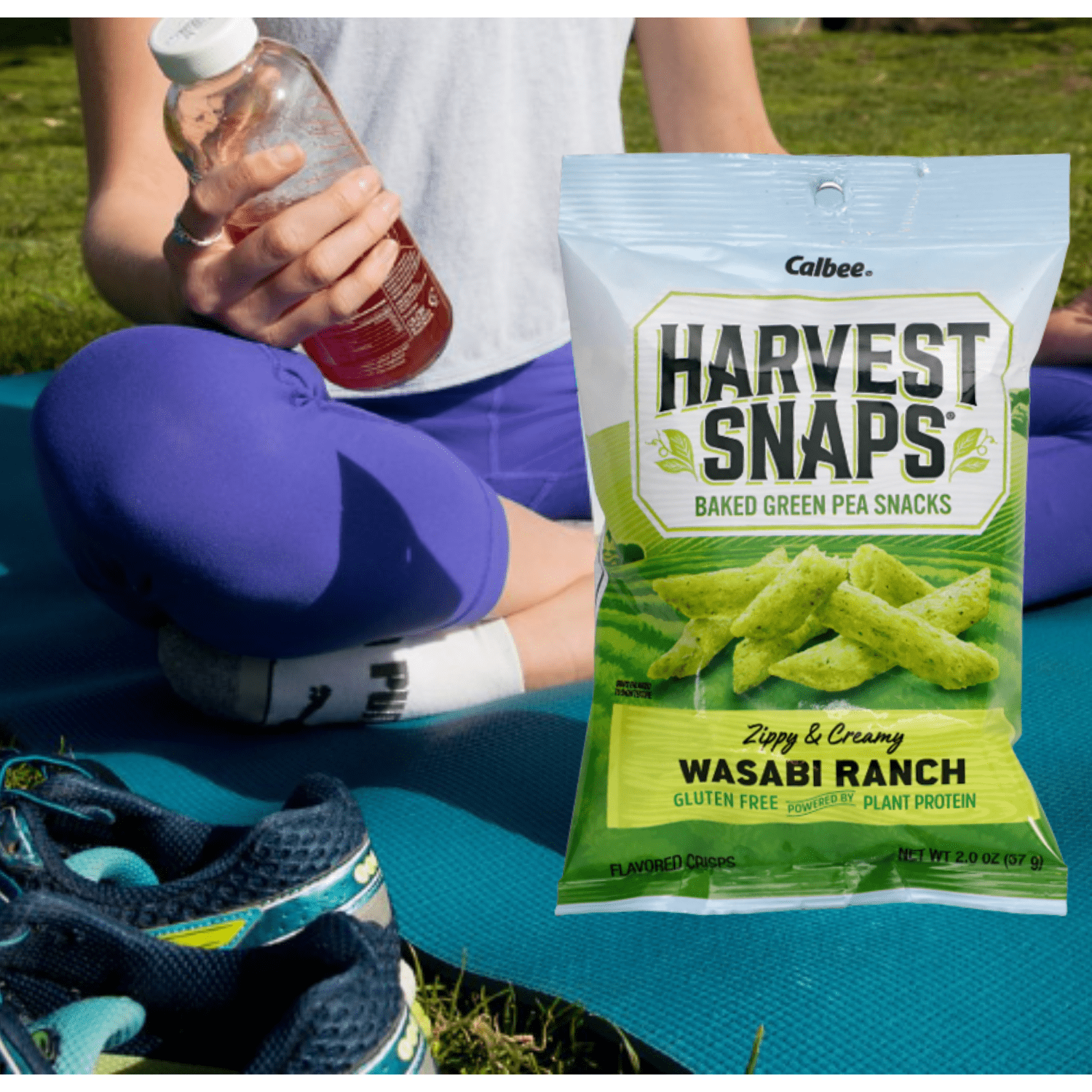 Calbee Harvest Snaps Sampler Variety Pack - Plant-Based Gluten Free Crisps - 3 oz 5 Pack in Sanisco Packaging