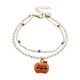 thumbnail image 1 of Clearance! Halloween Pumpkin Bat Personality Stacked Wind Metal Chain Pearl Bracelet Halloween Bracelet Buy 2 Get 3, 1 of 4