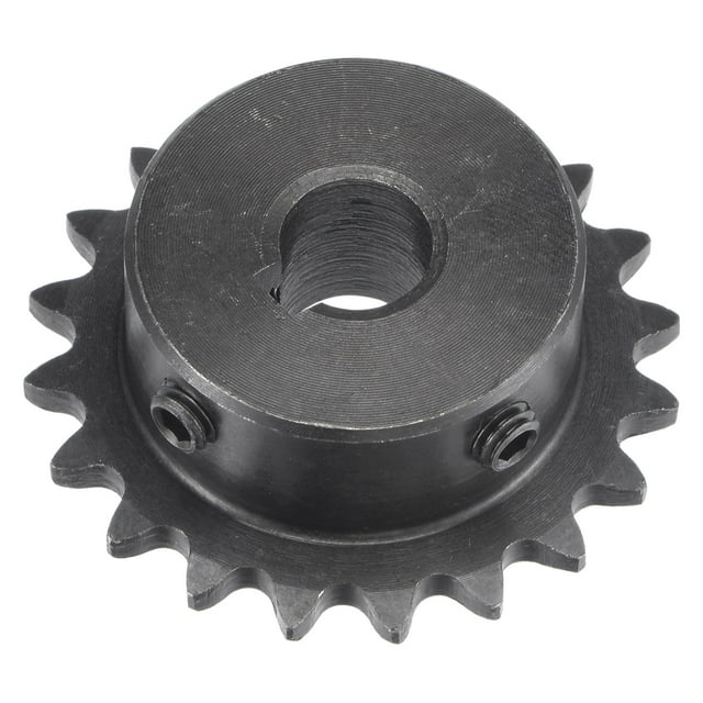 Unique Bargains 20 Teeth Sprocket 1/4' Pitch, 10mm Bore Carbon Steel, Keyway with 2 Set Screws