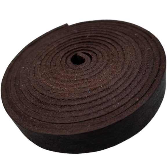 TOFL Genuine Top-Grain Leather Strap | 72 Inches Long | 1/2 Inch Wide | 1/16 Inch Thick (4-5 oz) | 1 Leather Strip for DIY Arts & Craft Projects, Clothing, Jewelry, Wrapping | Dark Brown