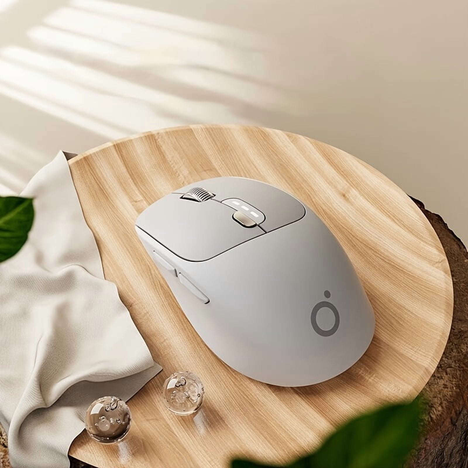 Mini ambidextrous optical wireless mouse, rechargeable 2.4G+Bluetooth, silent one-click rebound, Type-C charging, suitable for office, gaming, home, laptops and desktops, compatible with Windows 10,