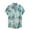 Green, variant on WREESH Men's Graphic Print Hawaiian Shirt Short Sleeve Button-Down Cotton Beach Shirt, Vintage Floral Design with Chest Pockets