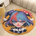 thumbnail image 6 of Psychedelic Clown Joker Round Carpet Circle Rug Outdoor Patio Area Rug Washable Large Area Rugs Hallway Room Decor Fitness Mats, 6 of 8