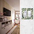 thumbnail image 5 of Yayeee Rocker Switch Wall Plate 1-Gang 4.6"x2.9" Home Decorative Outlet Cover, Green Geometric, 5 of 6