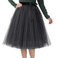 thumbnail image 5 of Women's 6-Layered Tulle Skirt, Knee Length Tutu Petticoat for Wedding Party Homecoming Prom, Dressy Occasions Midi Skirt, 5 of 9