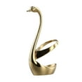 thumbnail image 1 of MYG Swan Shaped Stainless Steel Utensil Holder Kitchen Organizer Flatware Caddy Cutlery Storage Container Decorative Spoon Fork Rack Gold 7x15cm, 1 of 10