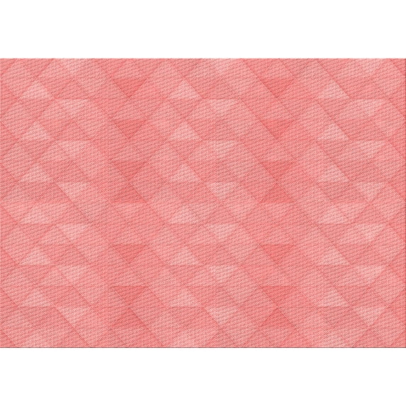 Ahgly Company Indoor Rectangle Patterned Light Salmon Pink Area Rugs, 2' x 5'
