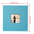 thumbnail image 2 of Cloth Cover Self-stick Photo Album Handmade DIY Scrapbook Home Anniversary Picture Album, Sky Blue, 2 of 10