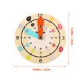 thumbnail image 5 of Wooden Clock Toy Children Educational Clock Model Time Learning Wood Clock Kids Plaything, 5 of 5