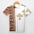 thumbnail image 3 of Ethiopian Fashion Men Zipper T-shirt Summer Casual Short Sleeve T-shirt Top, 3 of 7