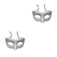 thumbnail image 4 of Qarigey Envolturas de media cara Retro Delicado Decorativo Baile de disfraces Accesorios de disfraces Decoración de fiesta Halloween blanco Type2 NO2 Qarigey CBP251799, 4 of 6