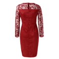 thumbnail image 5 of Sngxgn Women's Party Dress Bodycon Dresses Long Sleeve(Pink,S), 5 of 9