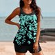 thumbnail image 4 of Augper Women Conservative Print Strappy Back Set Two Piece Swimsuits Swimdress, 4 of 8
