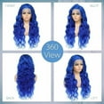 thumbnail image 3 of 26 Inch Blue Lace Front Wig Human Hair 13x6 Body Wave Lace Front Wigs Human Hair Pre Plucked Colored Blue Wigs For Women With Baby Hair, 3 of 5