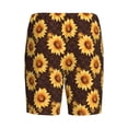thumbnail image 4 of Picia Chocolate Plaid Sunflower A Pajama Shorts for Men, Men's Pajama Bottoms, Sleepwear,Short Pajama Pants-3X-Large, 4 of 9