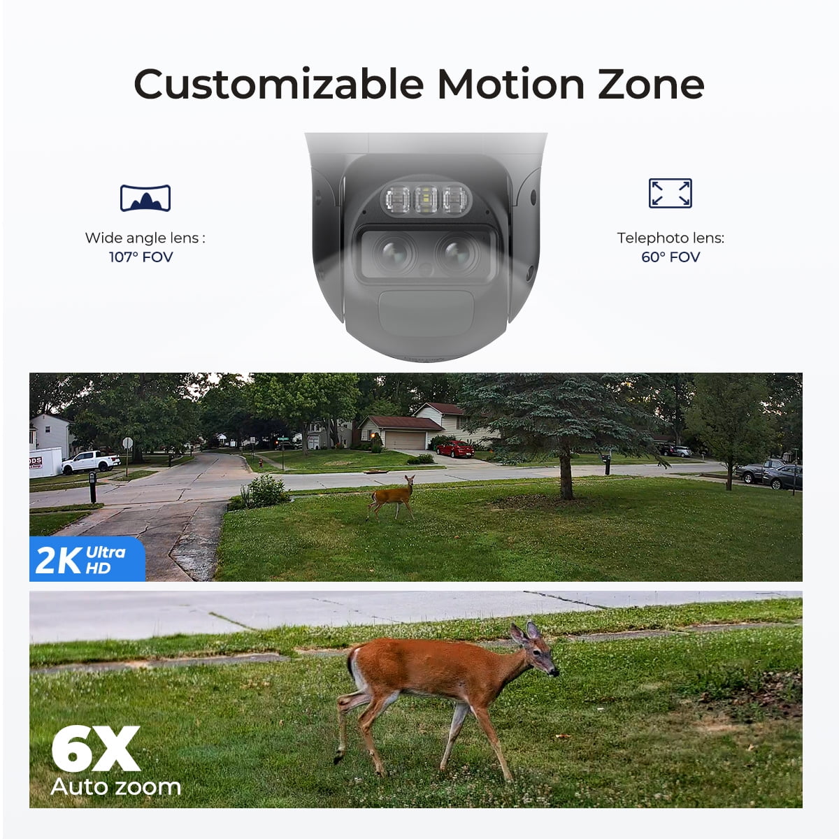 Reolink TrackMix LTE 4K 8MP Dual-Lens 4G Cellular Battery Security Camera with Solar Panel, 360° PTZ Auto-Tracking, 6X Hybrid Zoom, Color Night Vision, Smart AI Detection