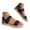 Blue, variant on Womens Sandals Casual Flats Elastic Strap Braided Beach Shoes Lightweight Summer Shoes