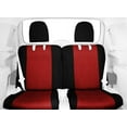 thumbnail image 2 of CalTrend Front 50/50 Split Bench Carbon Fiber Seat Covers for 1995-1999 Toyota Avalon - TY311-02FC Red Insert with Black Trim, 2 of 3