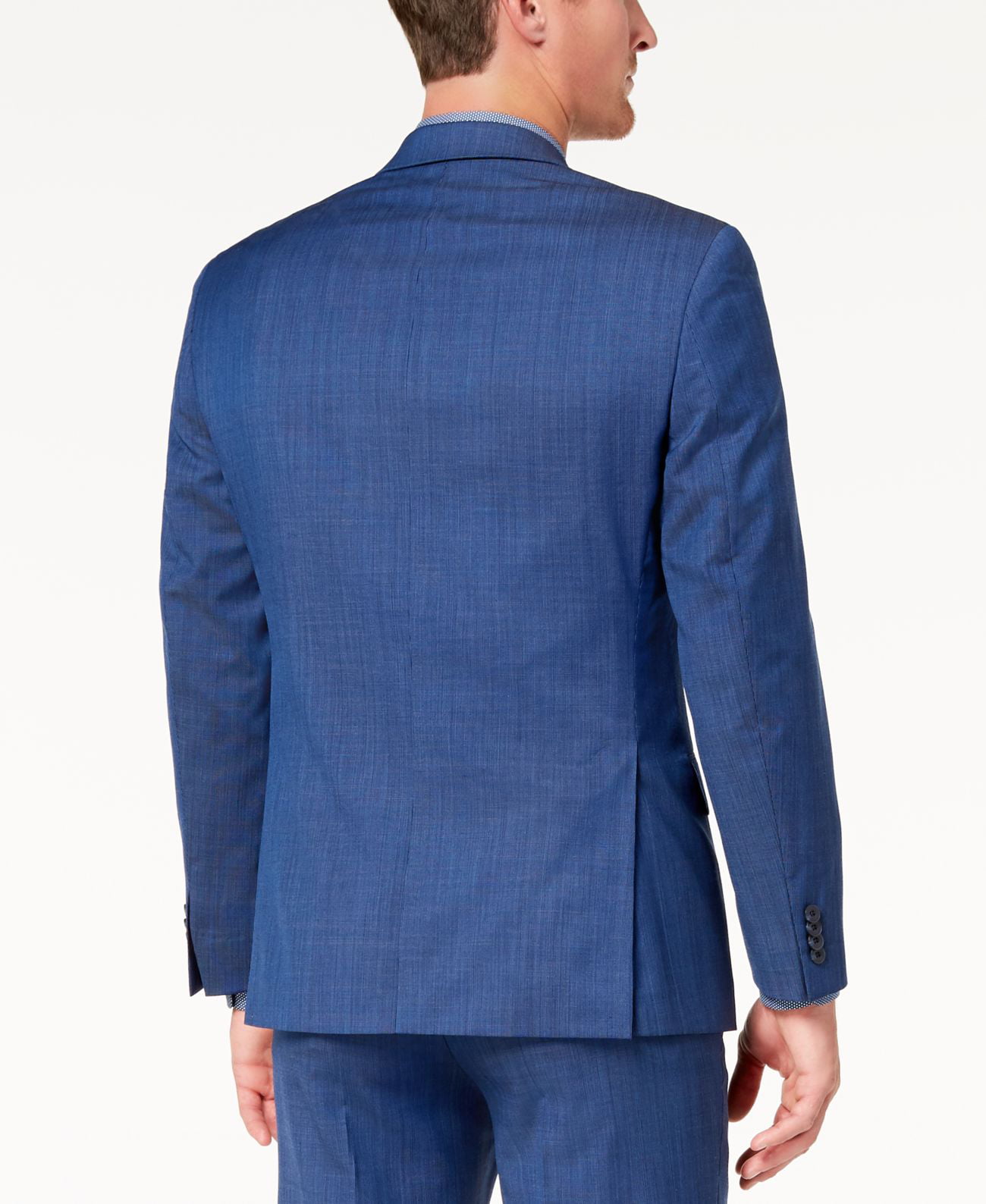 Michael Kors Men's Classic-Fit Airsoft Stretch Blue Solid Suit Jacket -  