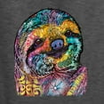 thumbnail image 2 of Funny Neon Sloth | Dean Russo Art Animal Lover Men's T-Shirt, Heather Black, M, 2 of 5