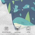 thumbnail image 5 of Yayeee 2 Pack Hand Towels for Bathroom 100% Cotton 16" x 28" Kitchen Towel, Sharks Pattern, 5 of 7