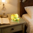 thumbnail image 4 of Anhility Small Artificial Flowers, 12.99" Centerpieces Coffee Table Decor, Silk Flower Arrangements for Bathroom Dining Room Kitchen Wedding, Yellow, 4 of 6