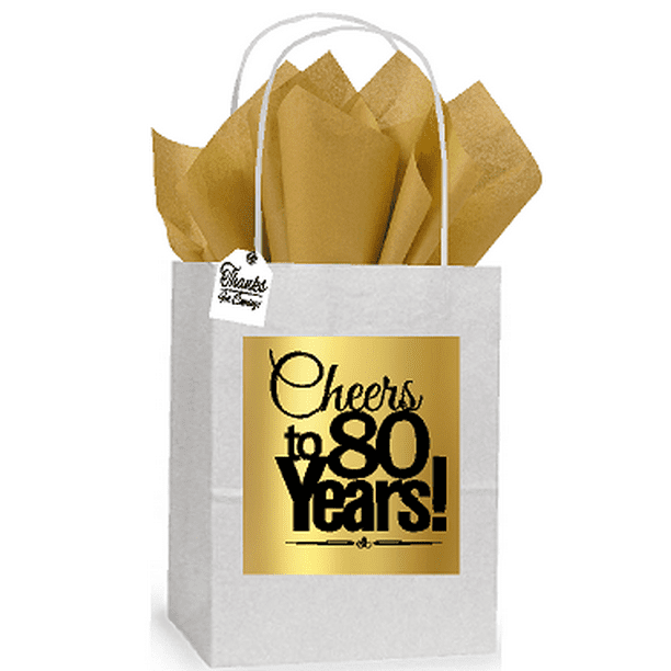 80th Cheers Birthday / Anniversary White and Gold Themed Small Party