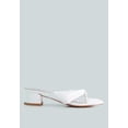 thumbnail image 2 of MEMESTAR White Low Heel Thong Sandals, 2 of 7