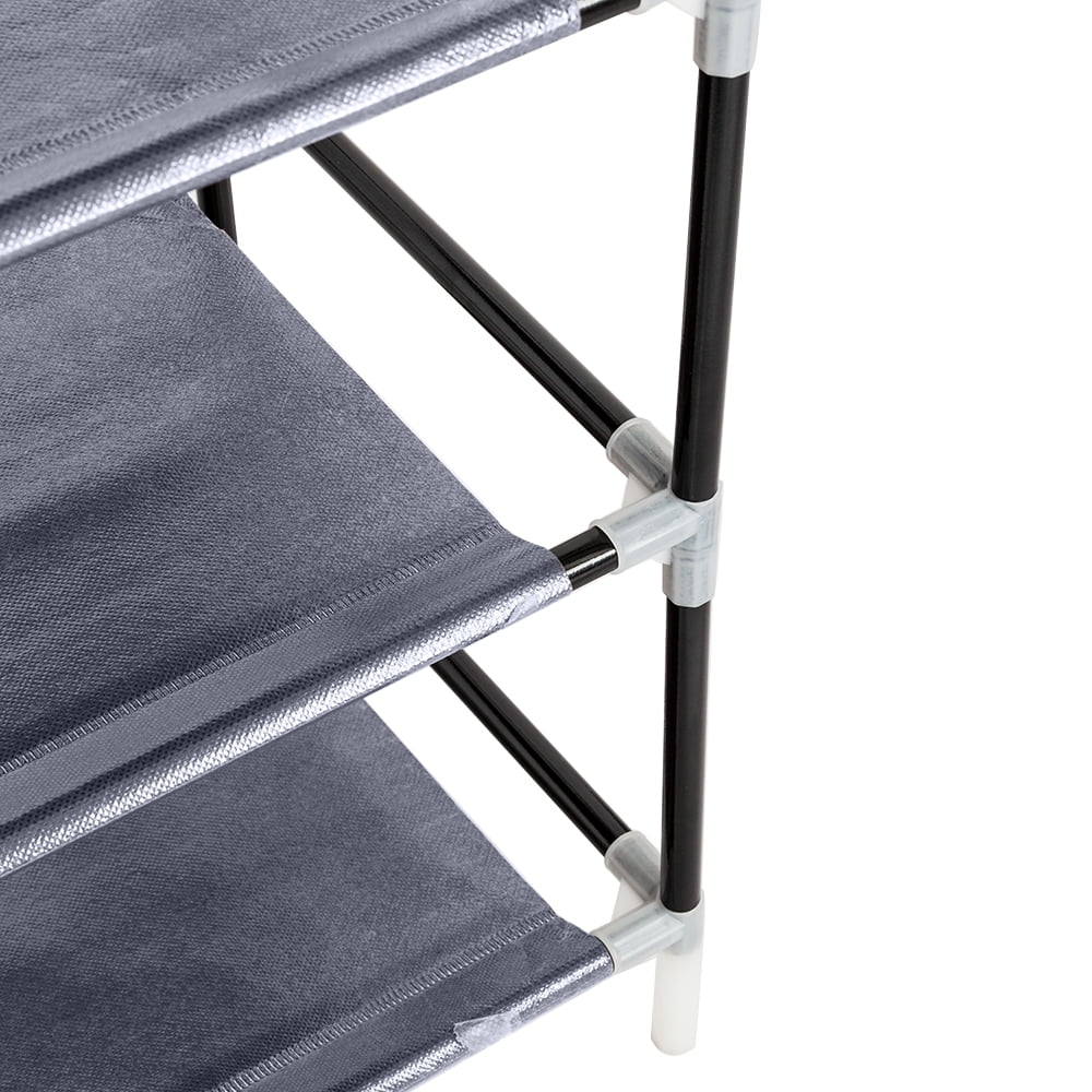 Kepooman 10 Tiers Shoe Rack, Shoe Organizer with Dustproof Cover, Black