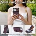 thumbnail image 5 of Allytechgroup iPhone 11 Pro Max Wallet Case, Ring Holder Stand Cards Slots Shockproof Retro Flip Back Cover Phone Case for Apple iPhone 11 Pro Max, Purple, 5 of 6