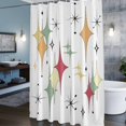 thumbnail image 6 of Colorful Stars Shower Curtain, Vintage Red Green Yellow Star Shiny Diamonds Waterproof Shower Curtain Set with 12 Hooks Lightweight Bath Curtains Fabric Bathroom Decor 60x72 Inches, 6 of 9