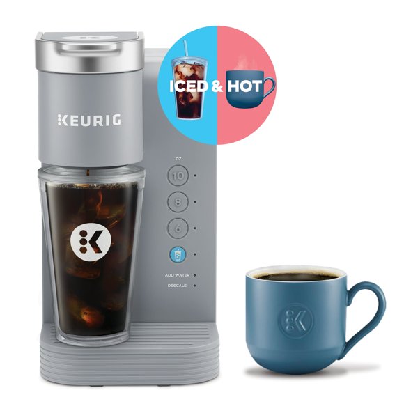 Keurig K-Iced Essentials Iced and Hot Single-Serve K-Cup Pod Coffee Maker, Gray – OPEN BOX – Tested & Guaranteed