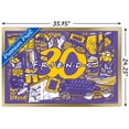 thumbnail image 3 of Friends 30th - Purple Wall Poster, 22.375" x 34" Framed, 3 of 5