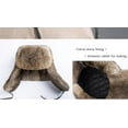 thumbnail image 6 of Earflap Trapper Hat for Winter Aviator Windproof Hat Ski Trooper Hat Cap Faux Rabbit Fur Cap for Men Women, 6 of 7
