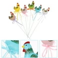 thumbnail image 2 of 6 piezas decoración de animales de estimulación de Pascua adorno de corte de figura animal de plástico, 2 of 5