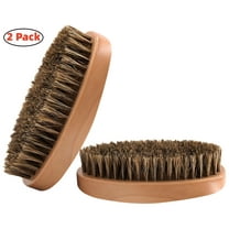 2 PCS Boar Bristle Hair Beard Brush for Men – Hard Bristles for Thick to Coarse Hair – Use for Detangling, Smoothing, Wave Styles, Restore Shine and Texture