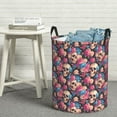 thumbnail image 5 of Picia Skull Blue Flower Large Laundry Basket, Waterproof, Freestanding Laundry Hamper, Collapsible Tall Clothes Hamper with Extended Handles-Medium, 5 of 8