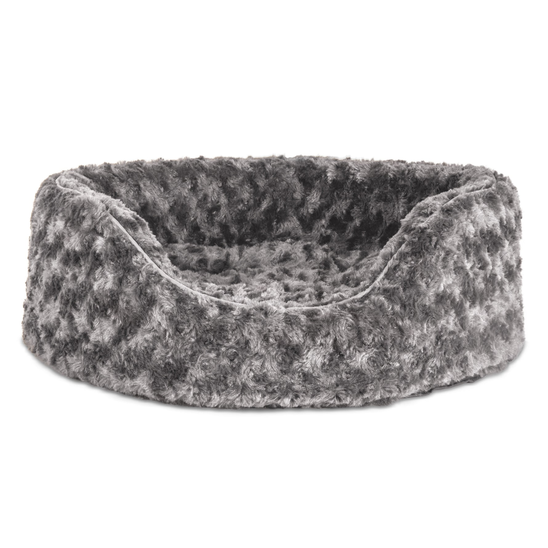 FurHaven Pet Products Ultra Plush Oval Pet Bed for Dogs & Cats - Gray, Small