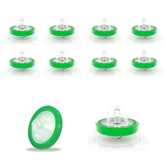 100Pcs Syringe Lab Filter, Sterile PES Hydrophilic Filters, 0.22um Pore Size, 30mm Membrane Diameter for Scientific Laboratory, Individually Packed
