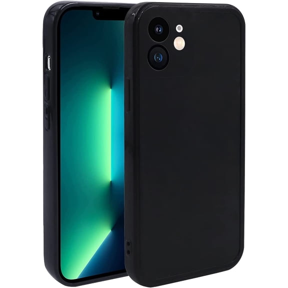 Case for iPhone 12 (6.1 inch), Shockproof Cover Case for iPhone 12 Simplicity Back Case, Durable Protective Phone Case, Black