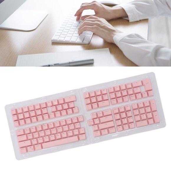 132 Keys Mechanical Keyboard Keycaps Russian, Matte Finish Custom Keyboard Keycaps, OEM Profile Keyboard Caps for 61 62 64 68 84 87 104 108 Keyboards
